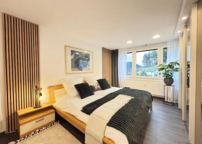 شقة Panorama-suite Mit Kamin & Balkon, Ruhe, Weitblick & Im Schwarzwald *